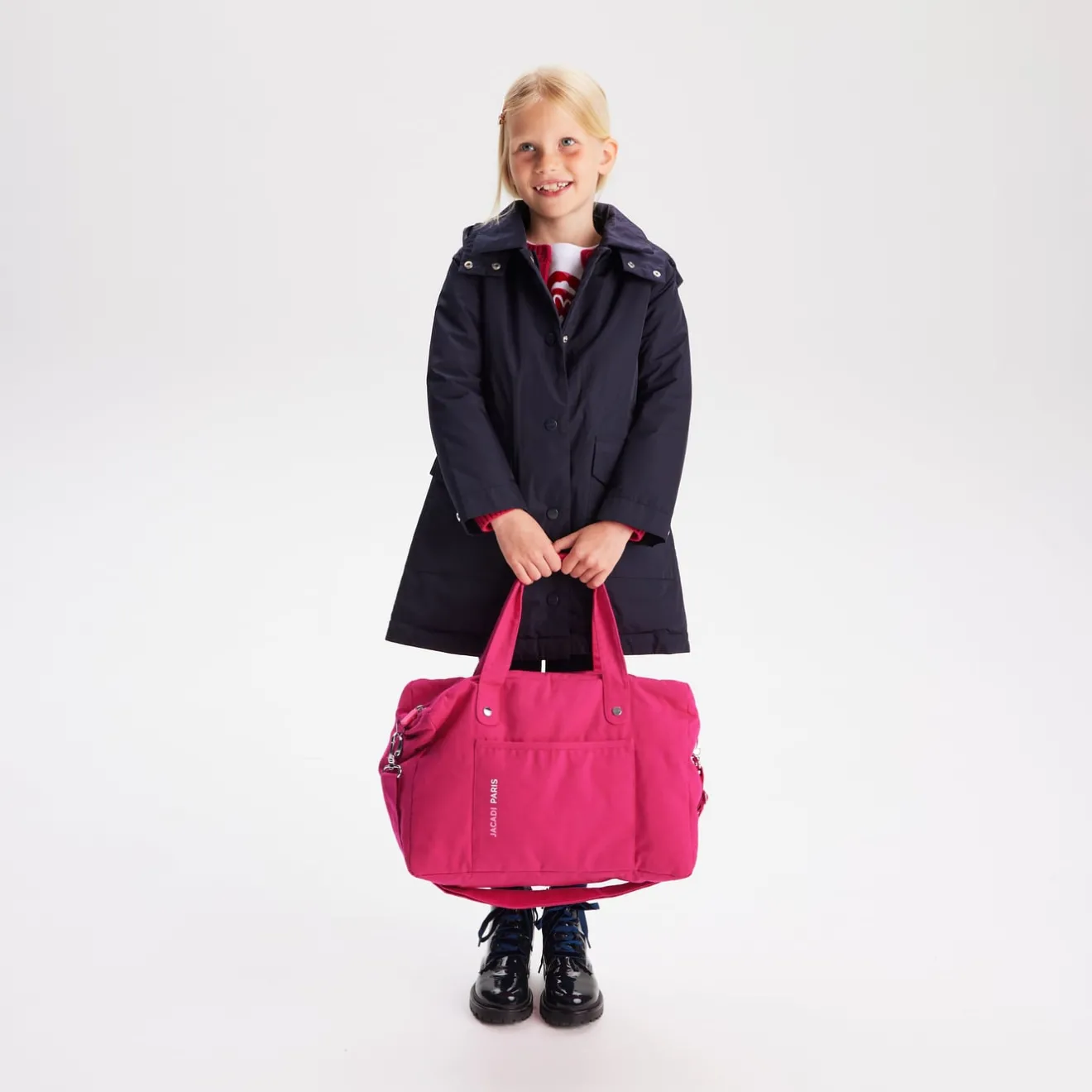 Sac À Langer, Trousse De Toilette|Sac À Langer Et Trousses De Toilette-Jacadi Sac à langer en coton canvas - ROSE FUSCHIA