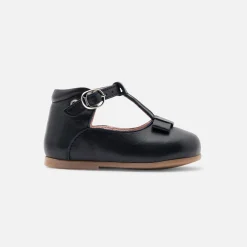 Babies, Charles Ix, Salomés Et Ballerines|Chaussures-Jacadi Salomés bébé fille en cuir lisse - marine MARINE JACADI