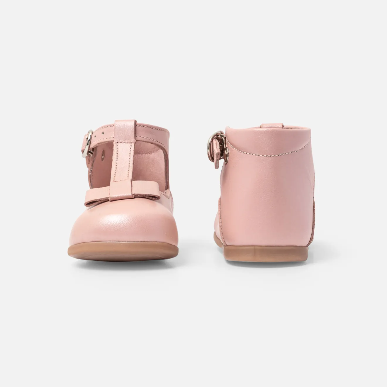Babies, Charles Ix, Salomés Et Ballerines|Chaussures-Jacadi Salomés bébé fille en cuir lisse - ROSE