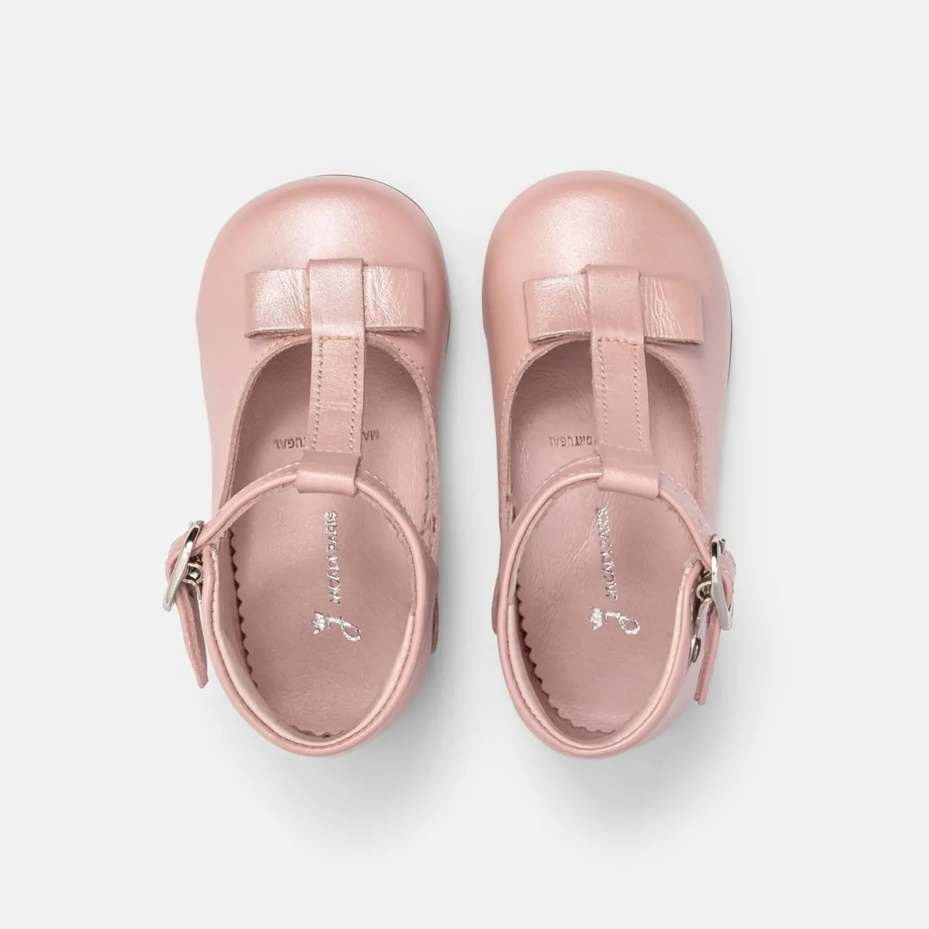 Babies, Charles Ix, Salomés Et Ballerines|Chaussures-Jacadi Salomés bébé fille en cuir lisse - ROSE