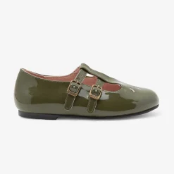 Babies, Charles Ix, Salomés Et Ballerines|Chaussures-Jacadi Salomés enfant fille en cuir verni - KAKI