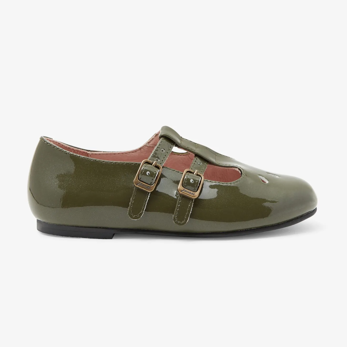 Babies, Charles Ix, Salomés Et Ballerines|Chaussures-Jacadi Salomés enfant fille en cuir verni - KAKI