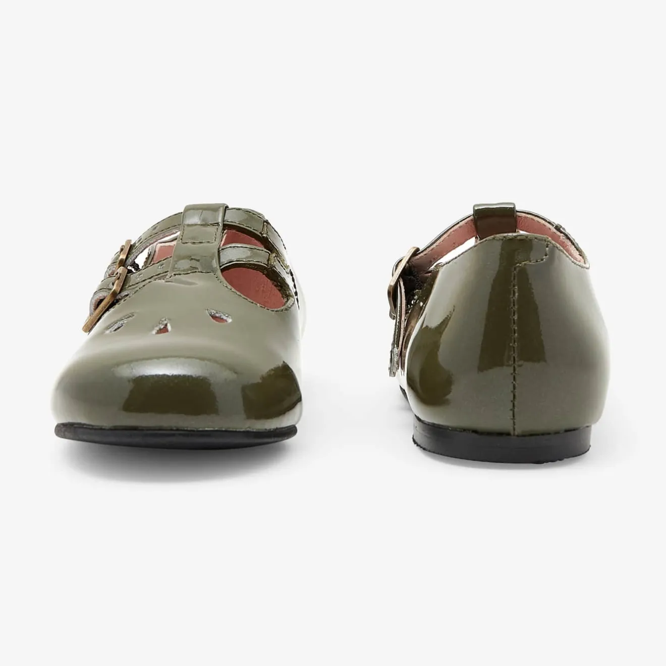 Babies, Charles Ix, Salomés Et Ballerines|Chaussures-Jacadi Salomés enfant fille en cuir verni - KAKI
