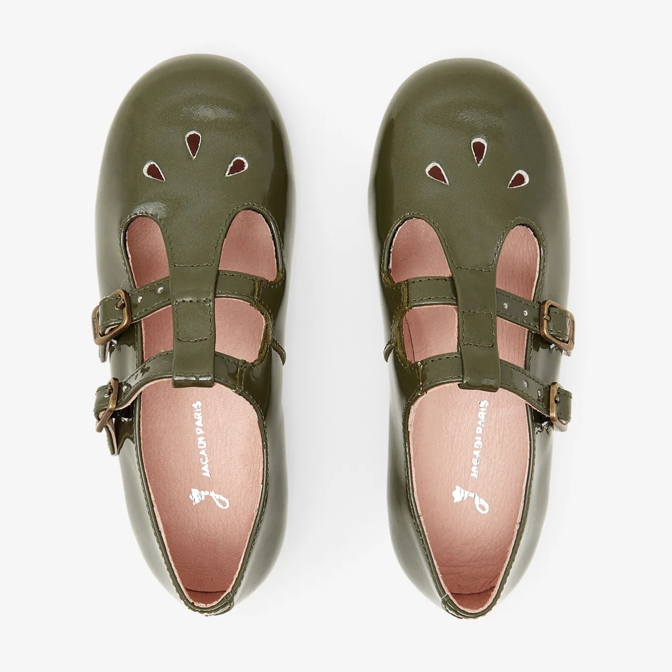 Babies, Charles Ix, Salomés Et Ballerines|Chaussures-Jacadi Salomés enfant fille en cuir verni - KAKI