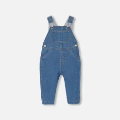 Combinaison, Salopette Et Ensemble|Combinaison Et Ensemble-Jacadi Salopette bébé en jean DENIM CLAIR