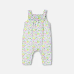 Combinaison, Barboteuse Et Ensemble-Jacadi Salopette bébé fille en tissu Liberty - lore BLANC/MULTICO