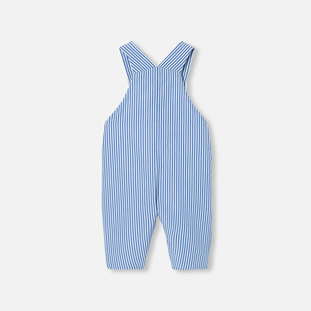 Combinaison, Barboteuse Et Ensemble-Jacadi Salopette bébé garçon en popeline - BLANC/BLEU