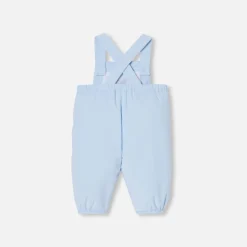 Combinaison, Barboteuse Et Ensemble-Jacadi Salopette bébé garçon en velours - BLEU PALE