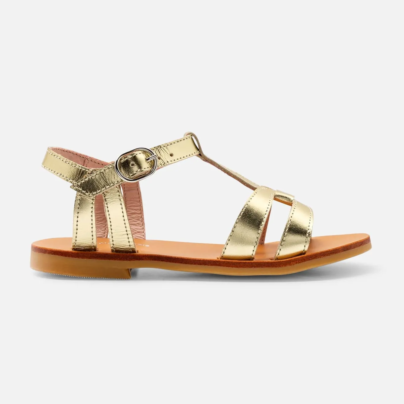 Sandales Et Nu-Pieds|Chaussures-Jacadi Sandales enfant fille en cuir - OR