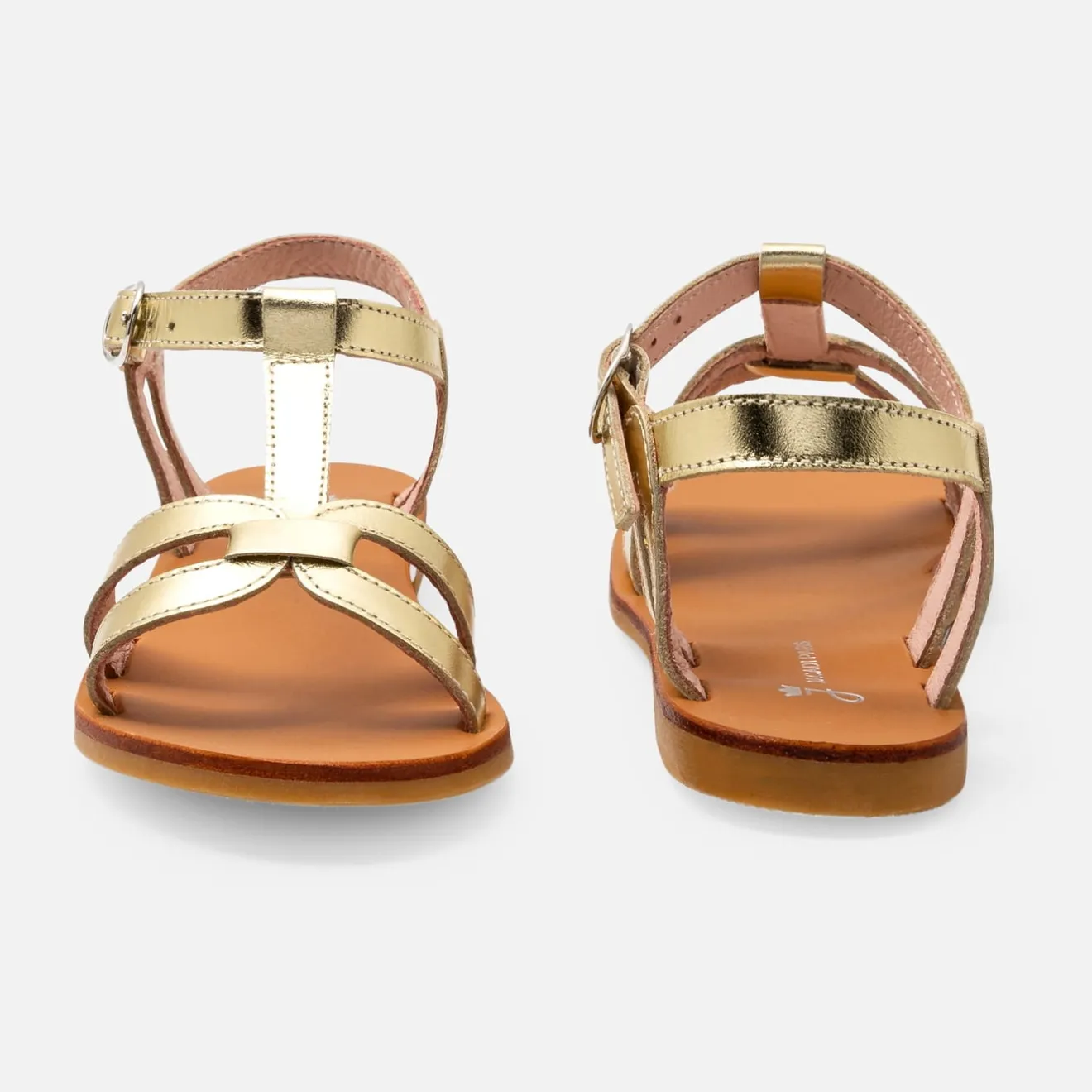 Sandales Et Nu-Pieds|Chaussures-Jacadi Sandales enfant fille en cuir - OR