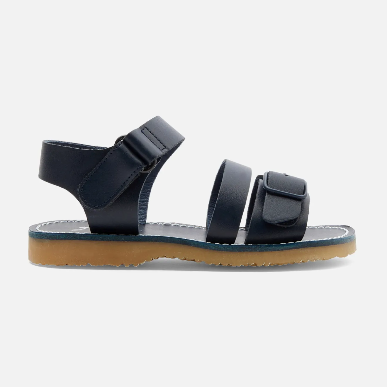Nu-Pieds|Chaussures-Jacadi Sandales enfant garçon en cuir lisse - marine MARINE JACADI