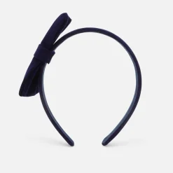 Accessoires-Jacadi Serre-tête à nœud en velours - marine MARINE JACADI