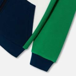 Pull, Sweat Et Cardigan-Jacadi Sweat à capuche enfant garçon - MARINE/VERT