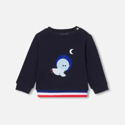 Pull, Sweat Et Cardigan-Jacadi Sweat bébé garçon en molleton - marine MARINE JACADI