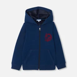 Pull, Sweat Et Cardigan-Jacadi Sweat zippé enfant garçon - BLEU MARNE
