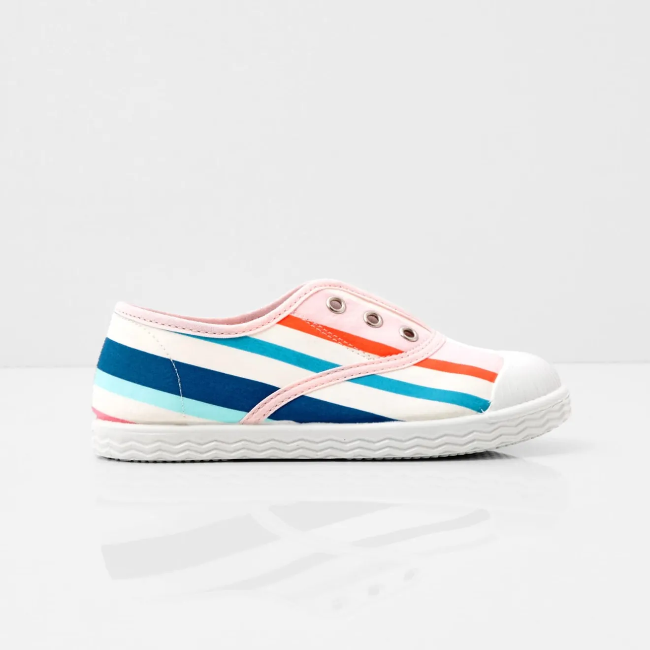 Chaussures En Toiles|Baskets Et Tennis-Jacadi Tennis en toile enfant fille - lore MULTICO