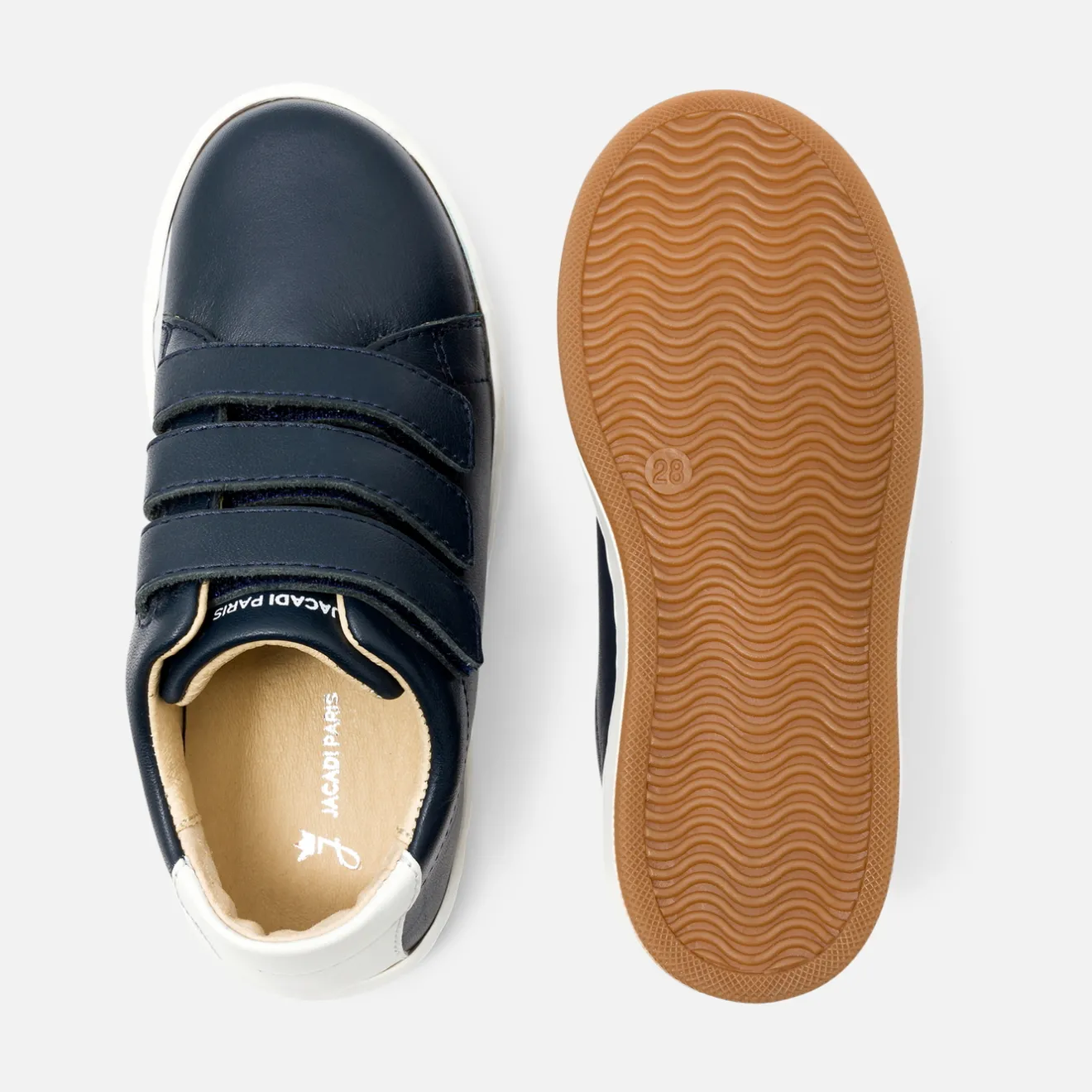 Baskets Et Tennis|Chaussures-Jacadi Tennis enfant garçon en cuir lisse - marine MARINE JACADI