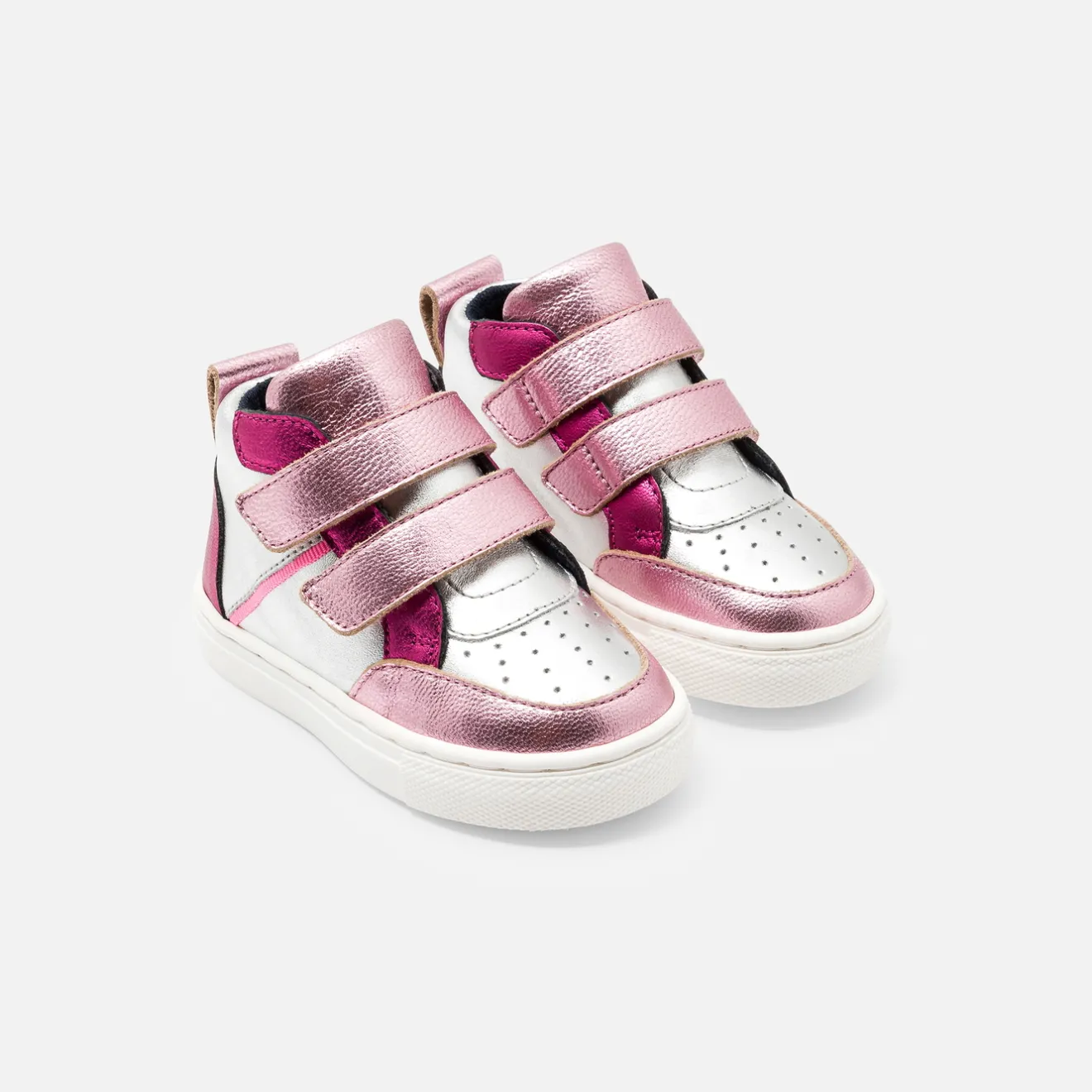 Baskets Et Tennis-Jacadi Tennis montantes bébé fille - lore ARGENT/MULTICO