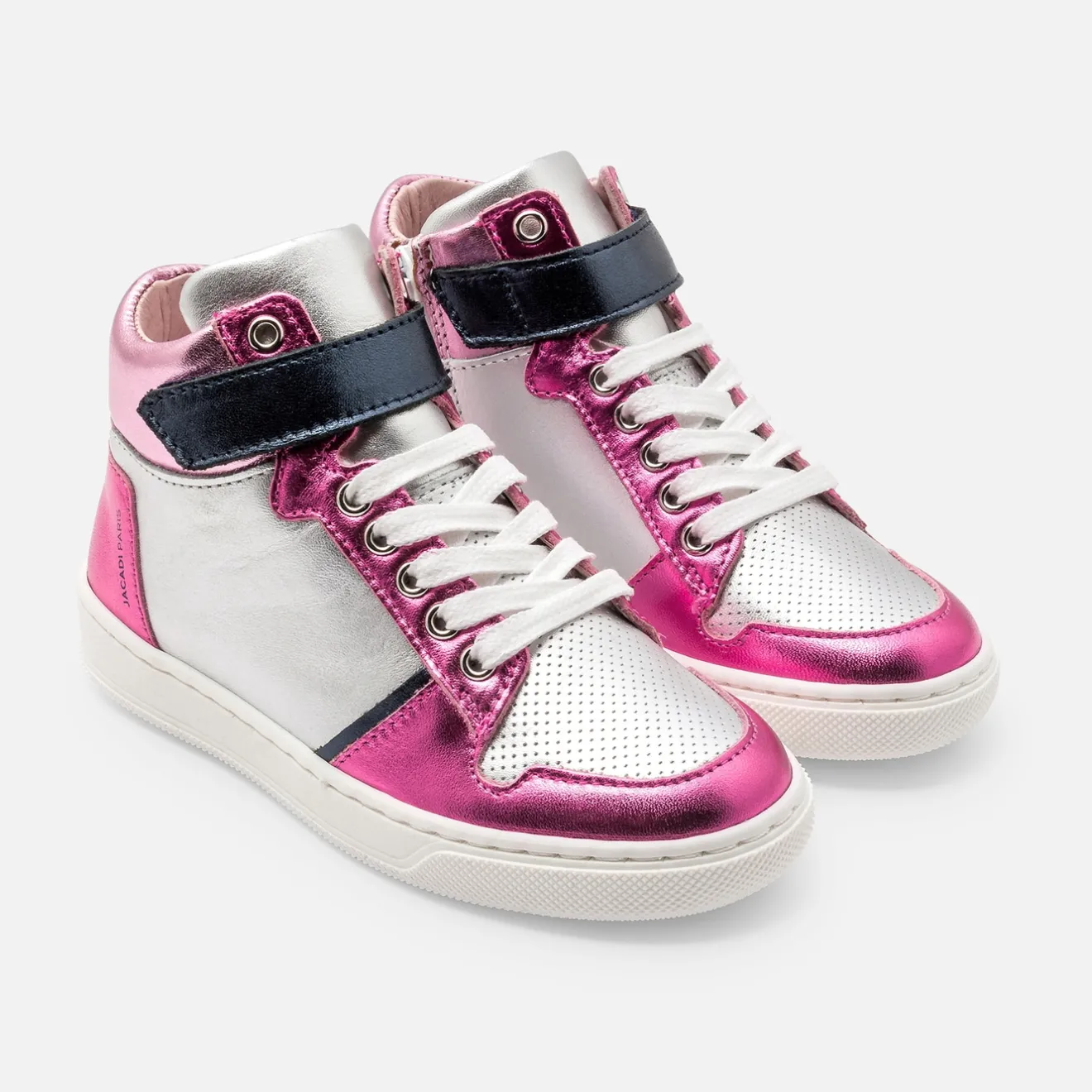Baskets Et Tennis|Chaussures-Jacadi Tennis montantes enfant fille - lore ARGENT/MULTICO