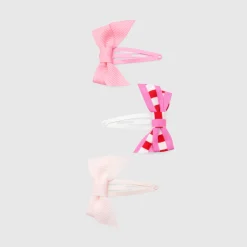 Accessoires-Jacadi Trio de barrettes bébé fille - lore ROSE/MULTICO