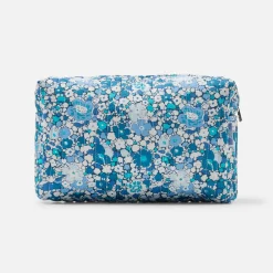 Sac À Langer, Trousse De Toilette|Sac À Langer Et Trousses De Toilette-Jacadi Trousse de toilette en tissu Liberty BLEU/MULTICO