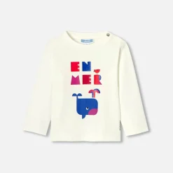 T-Shirt Et Polo-Jacadi T-shirt bébé garçon manches longues - blanc doux BLANC DOUX JACADI