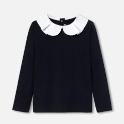 T-Shirt, Polo Et Sous-Pull-Jacadi T-shirt manches longues enfant fille - marine MARINE JACADI