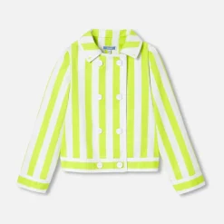 Manteau, Doudoune Et Veste-Jacadi Veste courte enfant fille - BLANC/VERT